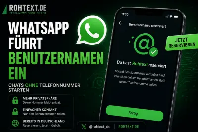 WhatsApp führt Benutzernamen ein: Telefonnummer muss künftig nicht mehr geteilt werden