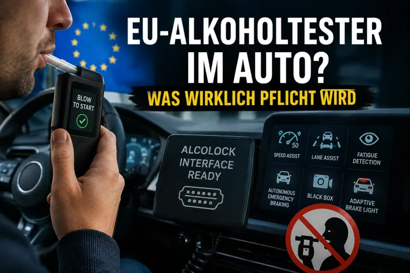 Nein, die EU zwingt Autofahrer nicht zum Alkoholtest – aber Europas Pflichttechnik im Auto wächst
