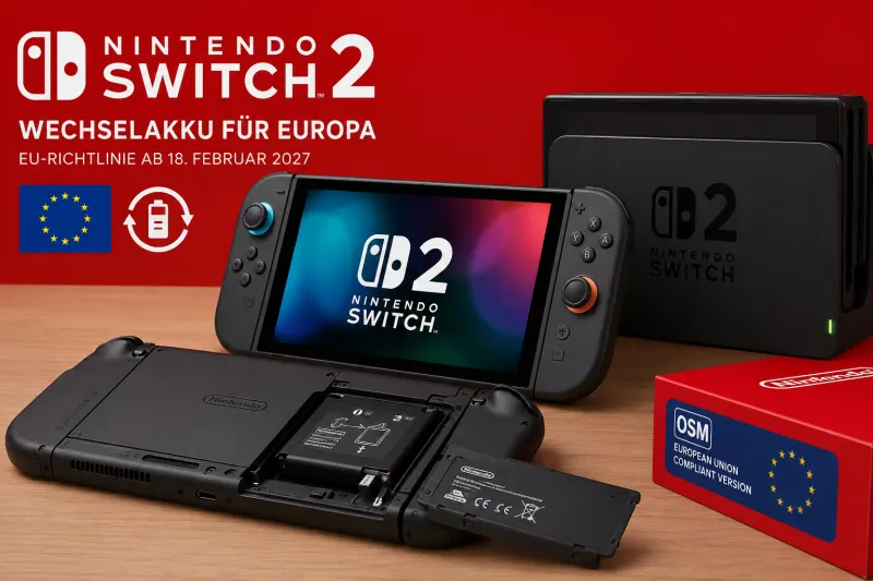 Nintendo baut die Switch 2 für Europa um: Wechselakku kommt ab 2027