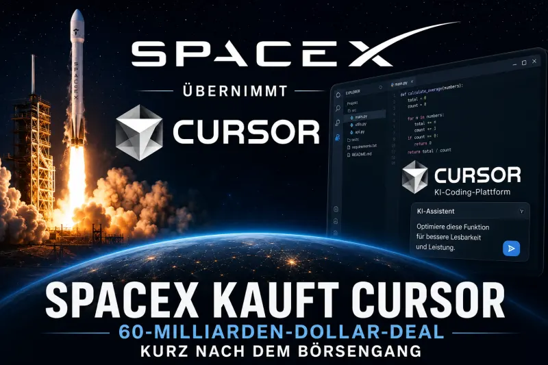 SpaceX kauft Cursor für 60 Milliarden Dollar – KI-Offensive direkt nach dem Börsengang