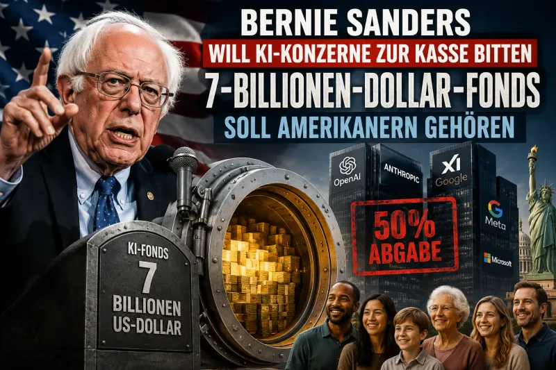 Bernie Sanders will KI-Konzerne zur Kasse bitten – 7-Billionen-Dollar-Fonds soll Amerikanern gehören