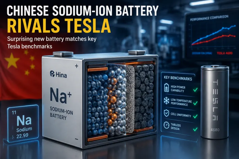 Chinesische Natrium-Ionen-Batterie erreicht überraschend Tesla-Niveau bei wichtigen Leistungswerten