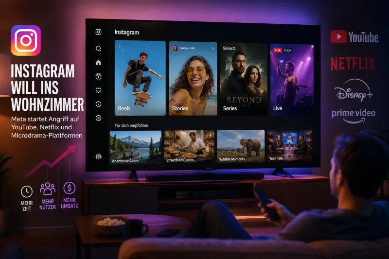 Instagram will ins Wohnzimmer: Meta greift YouTube und Netflix an