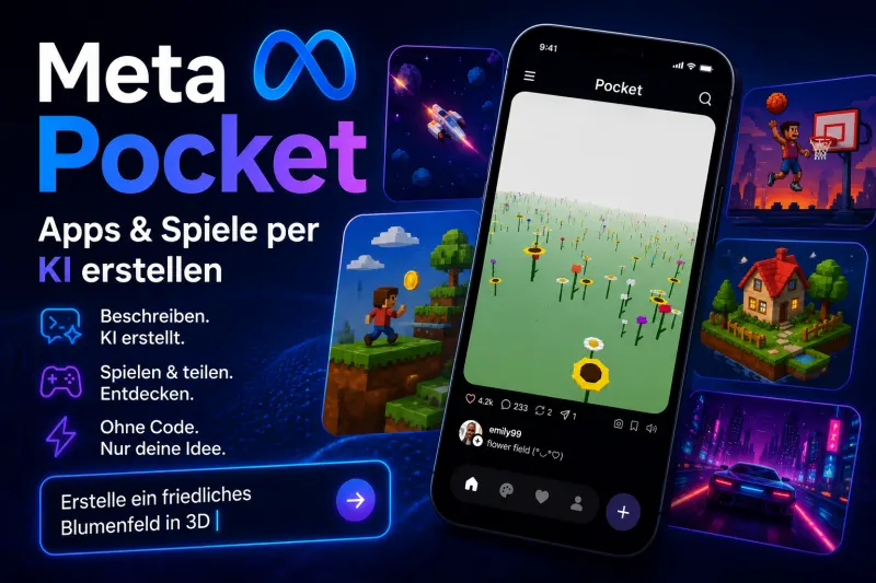 Meta startet Pocket: KI erstellt jetzt Apps und Spiele per Texteingabe