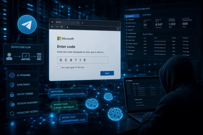 Forg365: KI-Phishing-Plattform macht Microsoft-365-Angriffe zum Abo-Modell