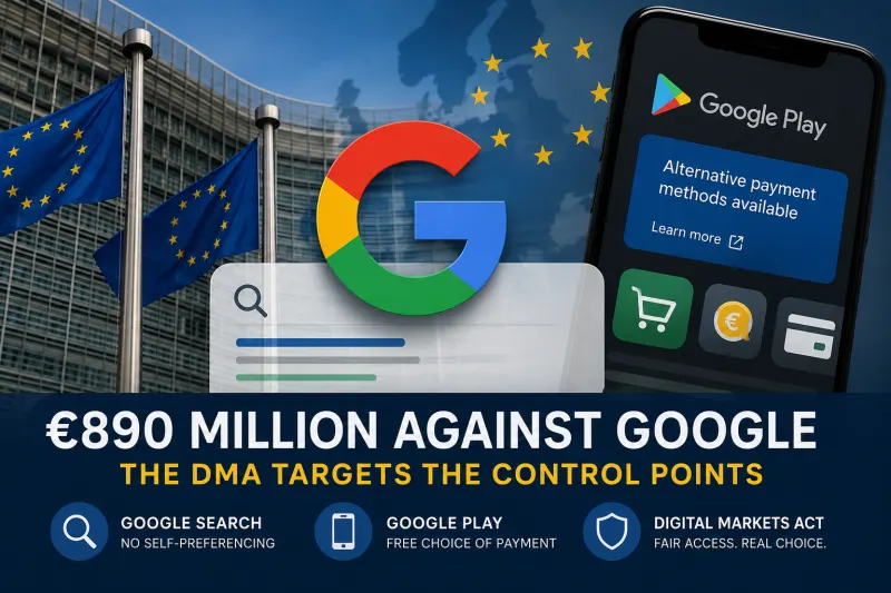 890 Millionen Euro gegen Google: Der DMA greift an den Hebeln
