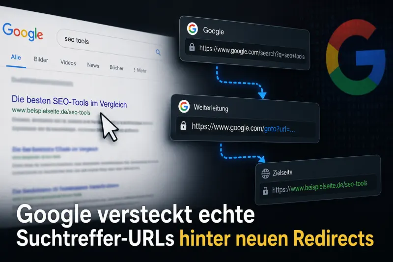 Google versteckt echte Suchtreffer-URLs hinter neuen GoTo Redirects