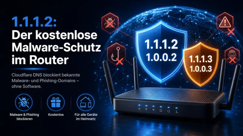 1.1.1.2: Der kostenlose Malware-Schutz im Router, den kaum jemand kennt
