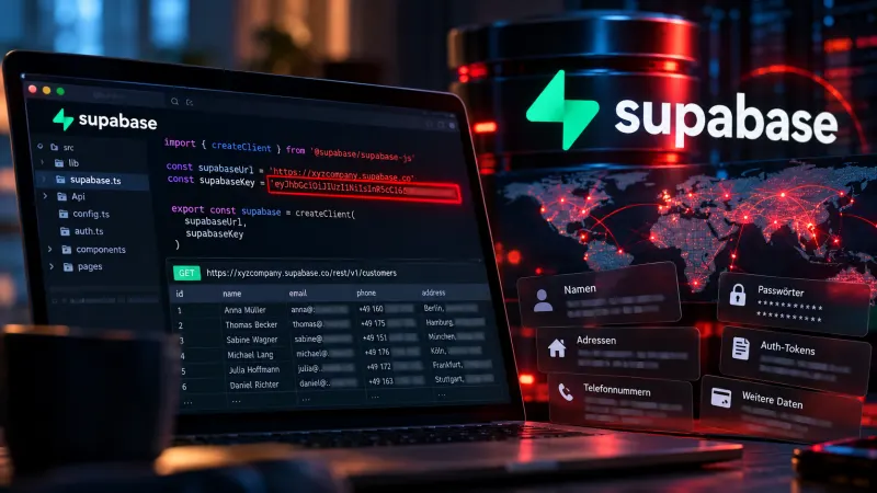 16.000 offene Supabase-Datenbanken: Wenn Vibe Coding plötzlich echte Daten ins Netz stellt