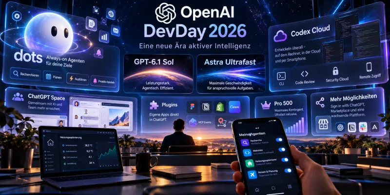 OpenAI macht aus ChatGPT ein Agentensystem: Dots, Codex Cloud, Space und ein neues Pro 500