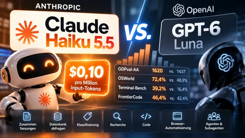 Claude Haiku 5.5 kostet nur 10 Cent – Anthropic greift OpenAI bei KI-Agenten an