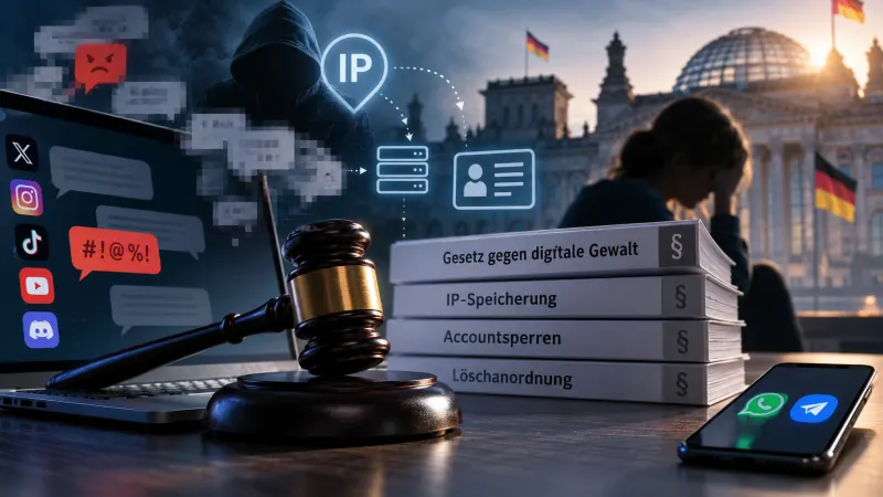 Gesetz gegen digitale Gewalt: IP-Vorratsdaten für Zivilklagen und Accountsperren