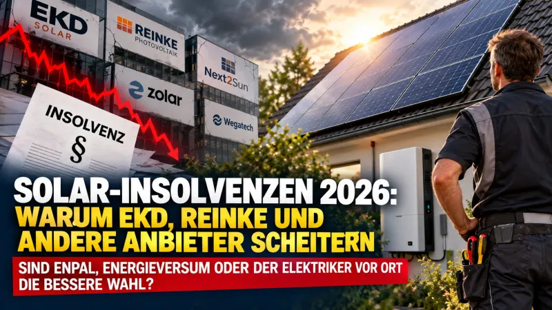 Solar-Insolvenzen 2026: Warum EKD, Reinke und andere Anbieter scheitern