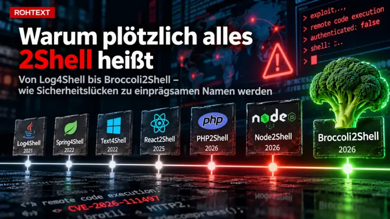 Warum plötzlich alles 2Shell heißt: Von Log4Shell bis Broccoli2Shell